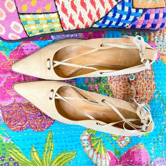 Sundance Odell suede leather pointed toe lace up heel - Picture 7 of 15